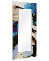 Empire Art Direct 'Motivos' Rectangular On Free Floating Printed Tempered Art Glass Beveled Mirror, 72" x 36"