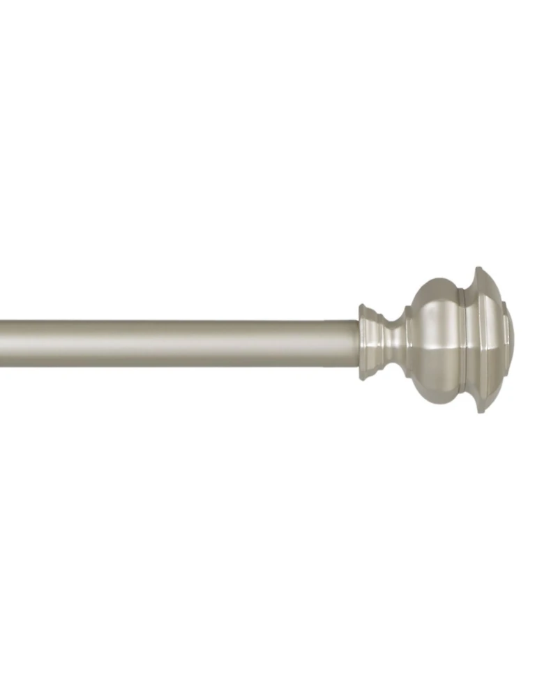 Lauren Ralph Lauren Welford 1" Adjustable Window Curtain Rod and Finial 22 Piece Set, 36"-72"