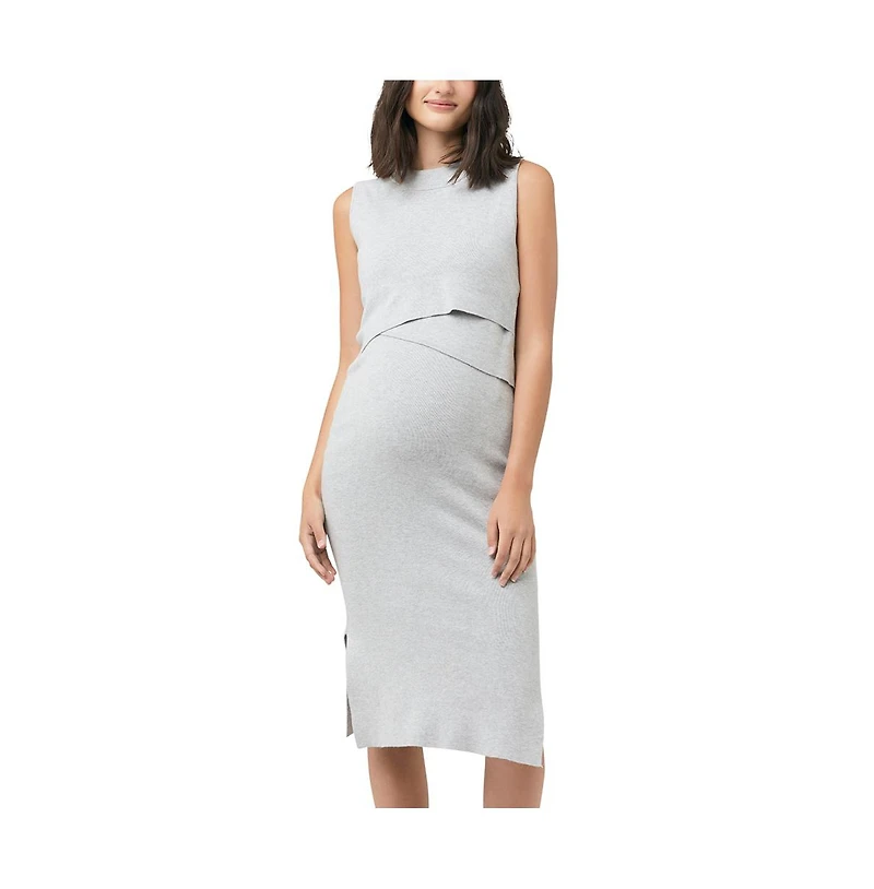 Ripe Maternity Layered Knit Nursing Dress