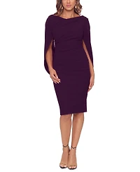 Betsy & Adam Caped Sheath Dress