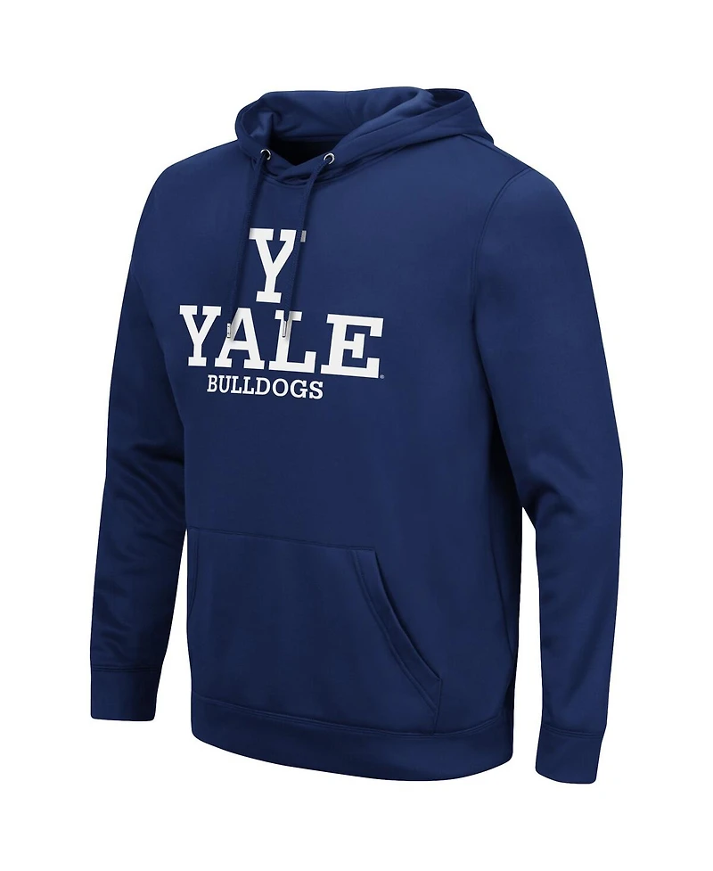 Men's Colosseum Navy Yale Bulldogs Lantern Pullover Hoodie