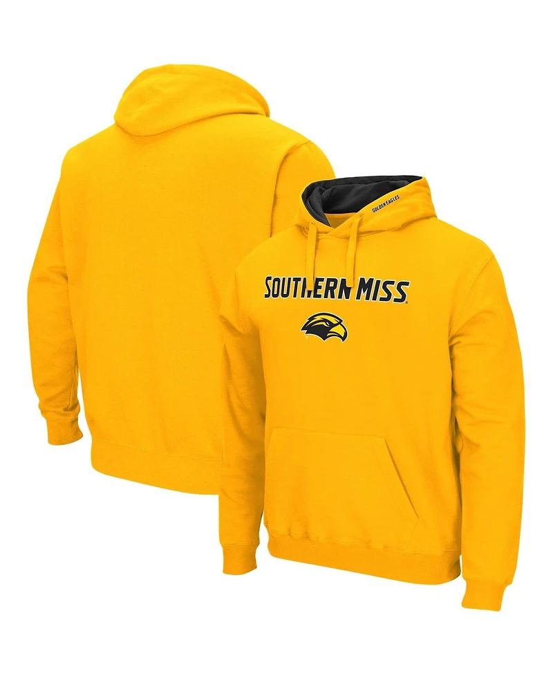 Colosseum Men's Southern Miss Golden Eagles Arch and Logo Pullover Hoodie