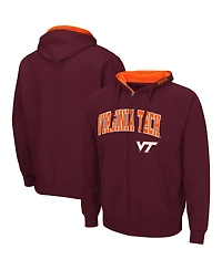 Colosseum Men's Virginia Tech Hokies Arch & Logo 3.0 Full-Zip Hoodie