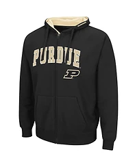 Men's Colosseum Purdue Boilermakers Arch and Logo 3.0 Full-Zip Hoodie