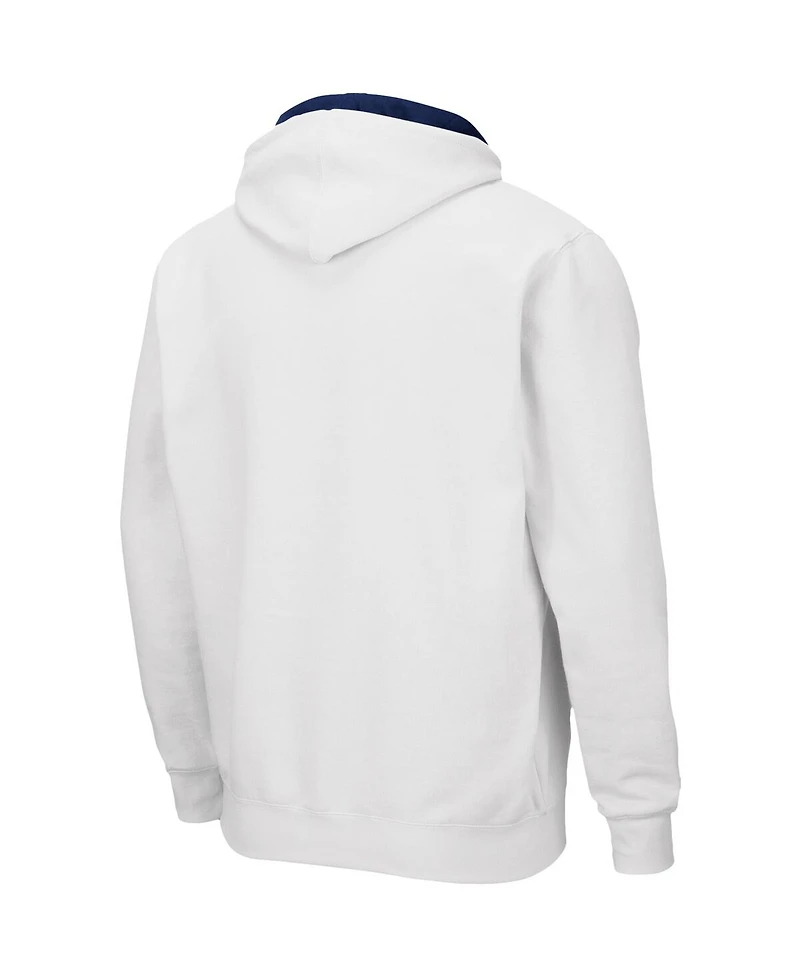 Men's Colosseum White Auburn Tigers Arch and Logo 3.0 Full-Zip Hoodie