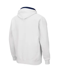Men's Colosseum White Auburn Tigers Arch and Logo 3.0 Full-Zip Hoodie