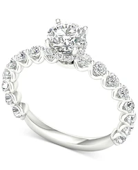 Igi Certified Round Diamond Engagement Ring (1-1/2 ct. t.w.) in Platinum