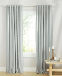 Lauren Ralph Lauren Linen Herringbone Total Blackout, Back Tab and Rod Pocket Single Curtain Panel