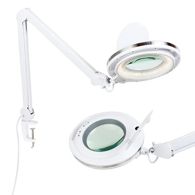 Brightech Lightview Pro 33 in. Dimmable Magnifying Led Desk Clamp Lamp (2.25X)