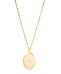 brook & york Isla Initial Oval Locket Necklace