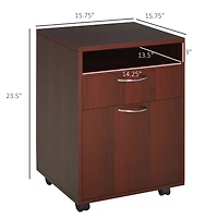 Homcom Rolling File Storage Cabinet Document Shelf Drawer Home Office