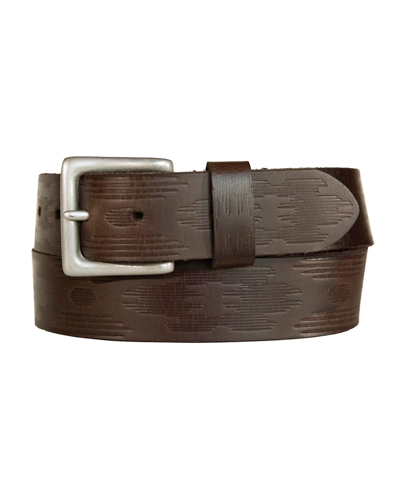 Lucky Brand Men's Aztec Embossed Leather Belt