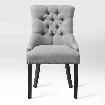 WestinTrends Upholstered Wingback Button Tufted Dining Chair