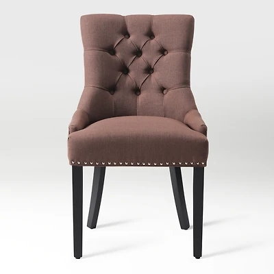 WestinTrends Upholstered Wingback Button Tufted Dining Chair