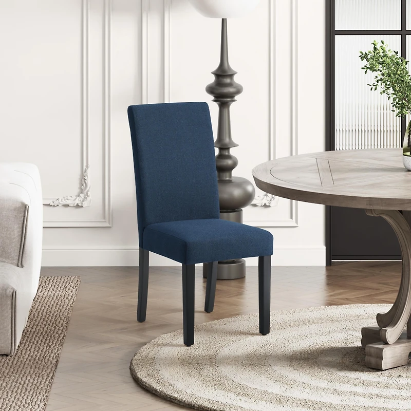 WestinTrends Upholstered Linen Fabric Dining Chair
