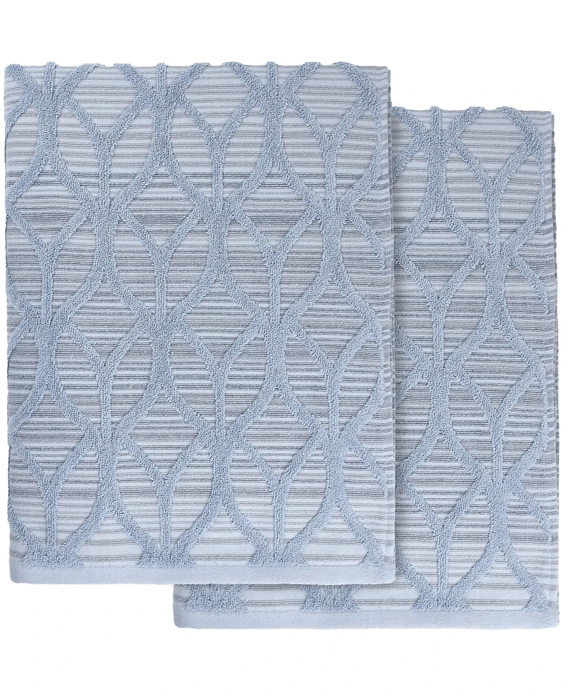 Linum Home Alev Jacquard 2 Piece Turkish Cotton Bath Towel Set