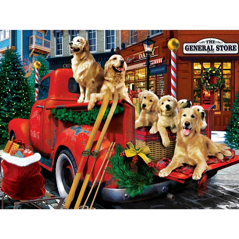 MasterPieces Happy Holidays - Guarding the Presents 300 Piece Ez Grip Puzzle