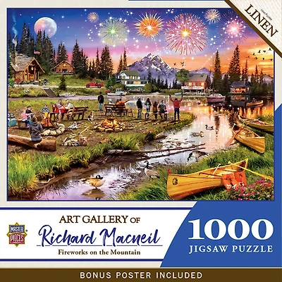 Masterpieces Art Gallery - Fireworks on the Mountain 1000 Piece Puzzle