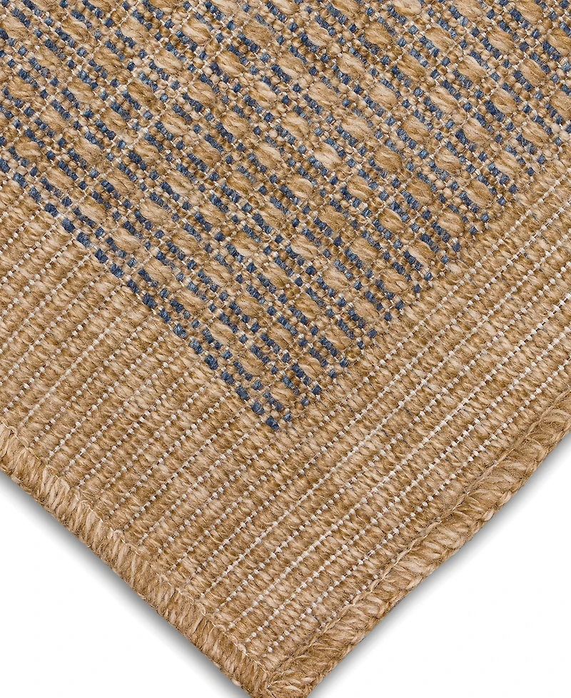 Liora Manne' Sahara Texture Border 7'10" x 9'10" Outdoor Area Rug