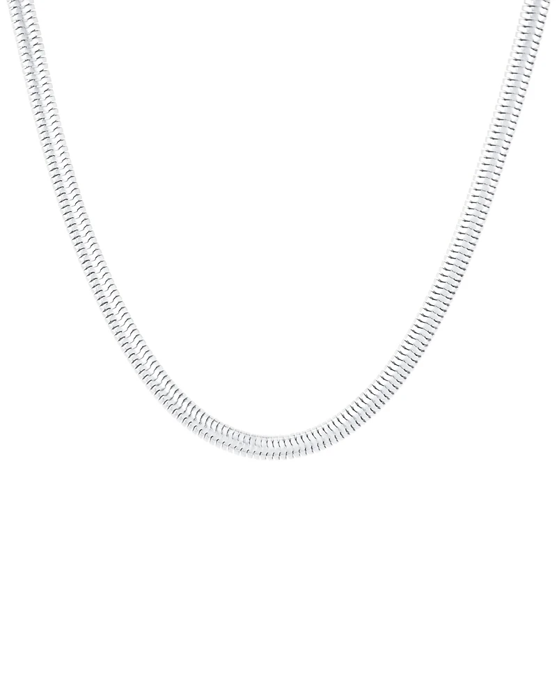 And Now This Snake Chain Necklace in 18K Gold Plated or Silver Plated Brass