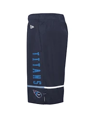 Men's New Era Navy Tennessee Titans Combine Authentic Rusher Training Shorts