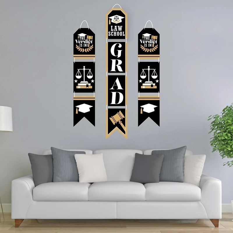 Law School Grad - Hanging Vertical Paper Door Banners Wall Kit Indoor Door Decor