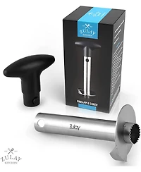 Heavy Duty Pineapple Corer & Slicer + Eye Removal Tool with Reinforced Blade