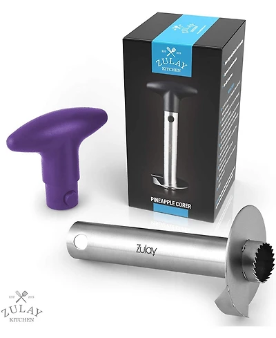 Heavy Duty Pineapple Corer & Slicer + Eye Removal Tool with Reinforced Blade
