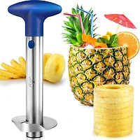 Heavy Duty Pineapple Corer & Slicer + Eye Removal Tool with Reinforced Blade