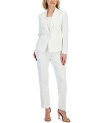 Le Suit Women's Crepe One-Button Pantsuit Set