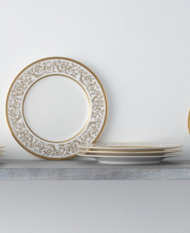 Noritake Summit Gold Set of 4 Salad Plates, Service For 4