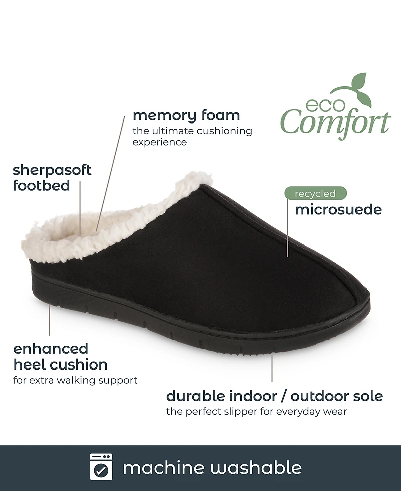 Isotoner Signature Women's Microsuede Rory hoodback Comfort Slippers