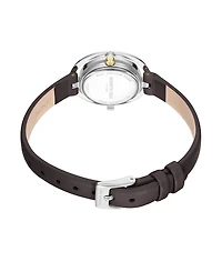 Kenneth Cole New York Women's Transparency Dial Brown Genuine Leather Strap Watch 32mm