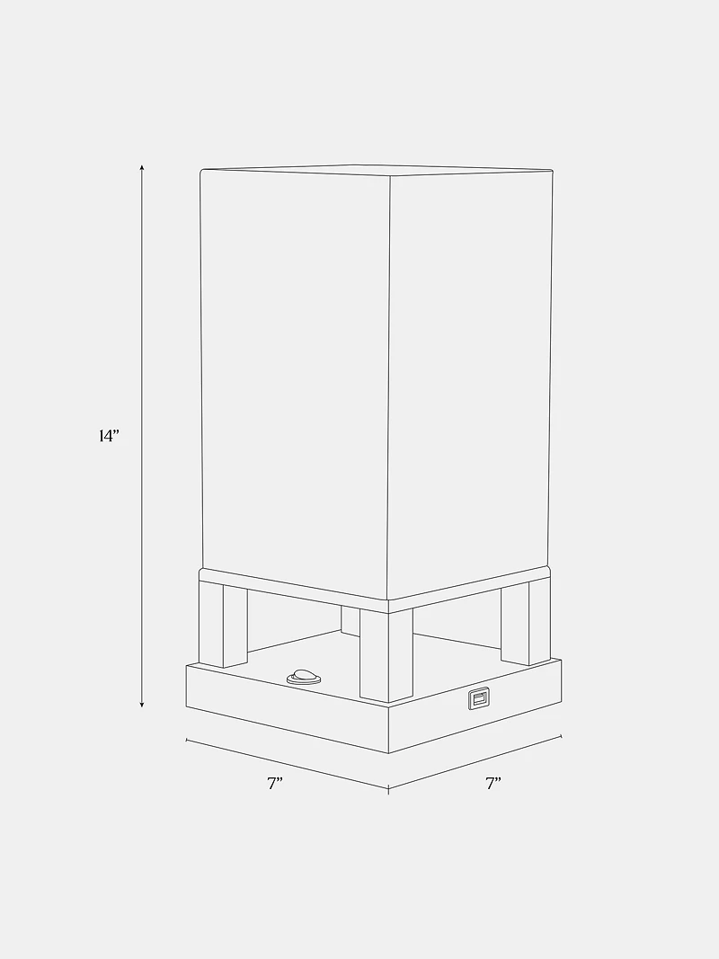 Maxwell 14" Led Modern Table Nightstand Lamp with Usb Port
