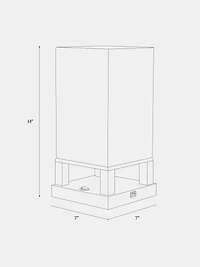 Maxwell 14" Led Modern Table Nightstand Lamp with Usb Port