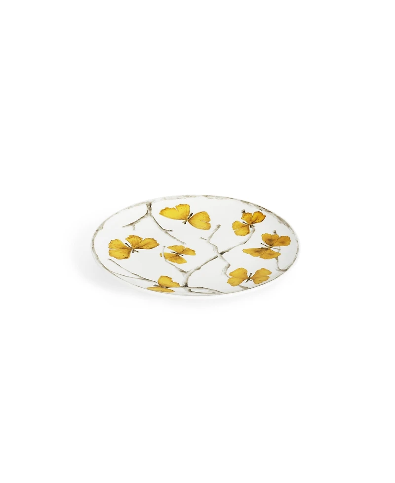 Michael Aram Butterfly Ginkgo 4 Piece Gold-Tone Tidbit Plate Set