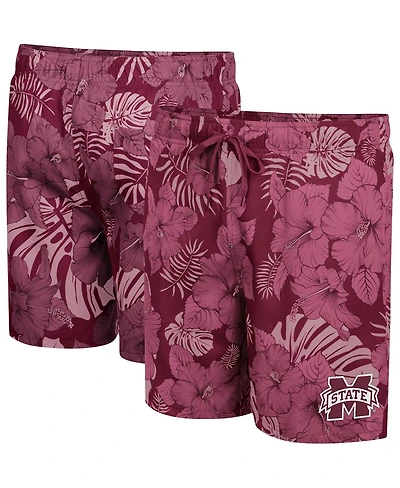 Men's Colosseum Maroon Mississippi State Bulldogs The Dude Swim Shorts