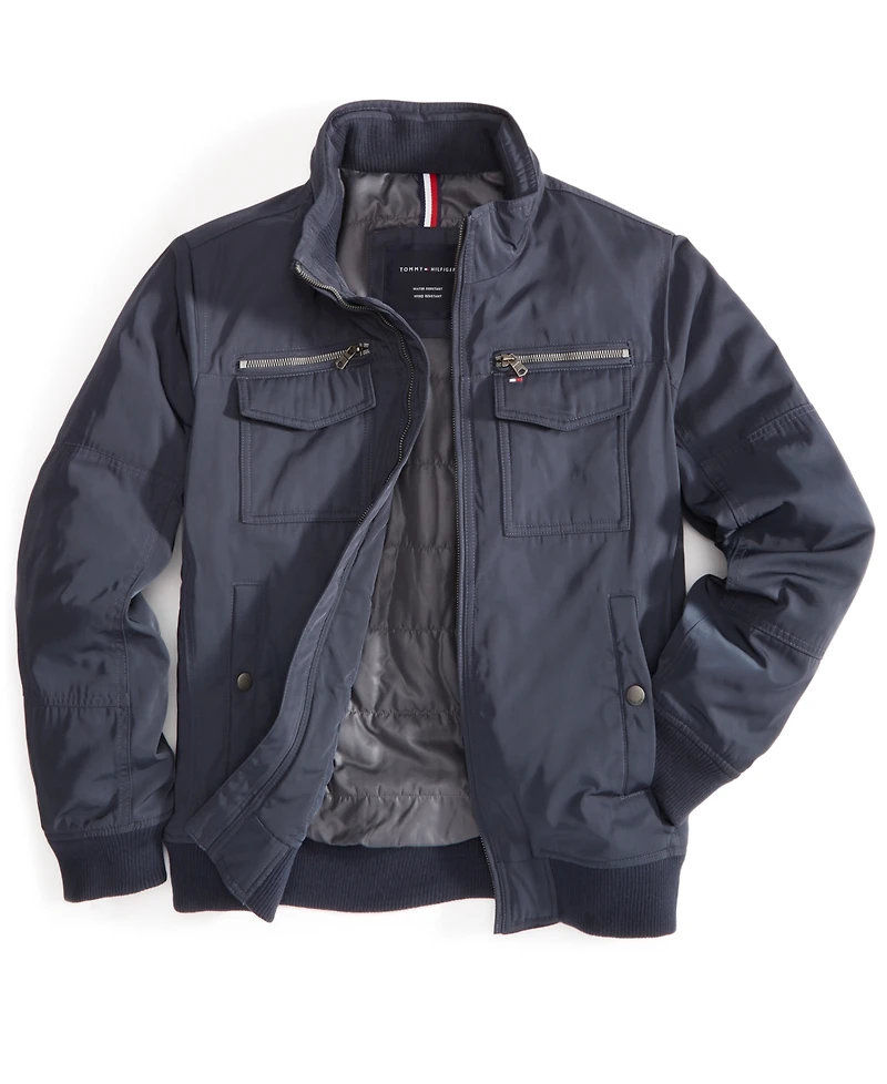 Tommy Hilfiger Men's Four-Pocket Filled Performance Bomber Jacket