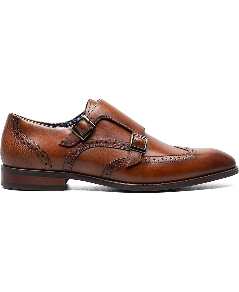 Stacy Adams Men's Karson Wingtip Double-Monk Strap Dress Shoe
