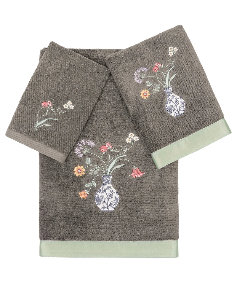 Linum Home Turkish Cotton Stella Embellished -Pc. Bath Towel Set