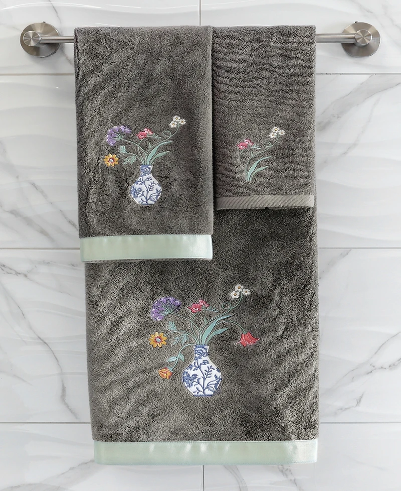 Linum Home Turkish Cotton Stella Embellished 2-Pc. Hand Towel Set