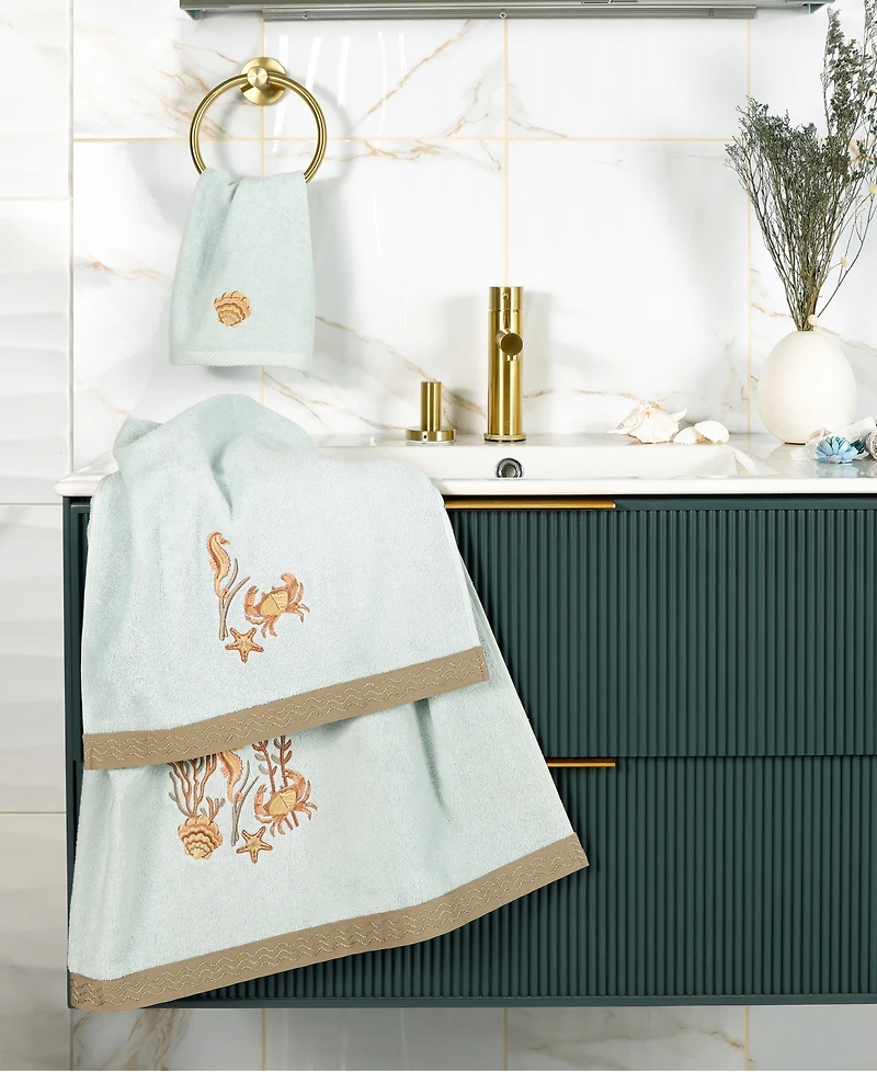 Linum Home Turkish Cotton Aaron Embellished -Pc. Bath Towel Set