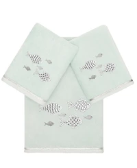 Linum Home Turkish Cotton Figi Embellished -Pc. Bath Towel Set