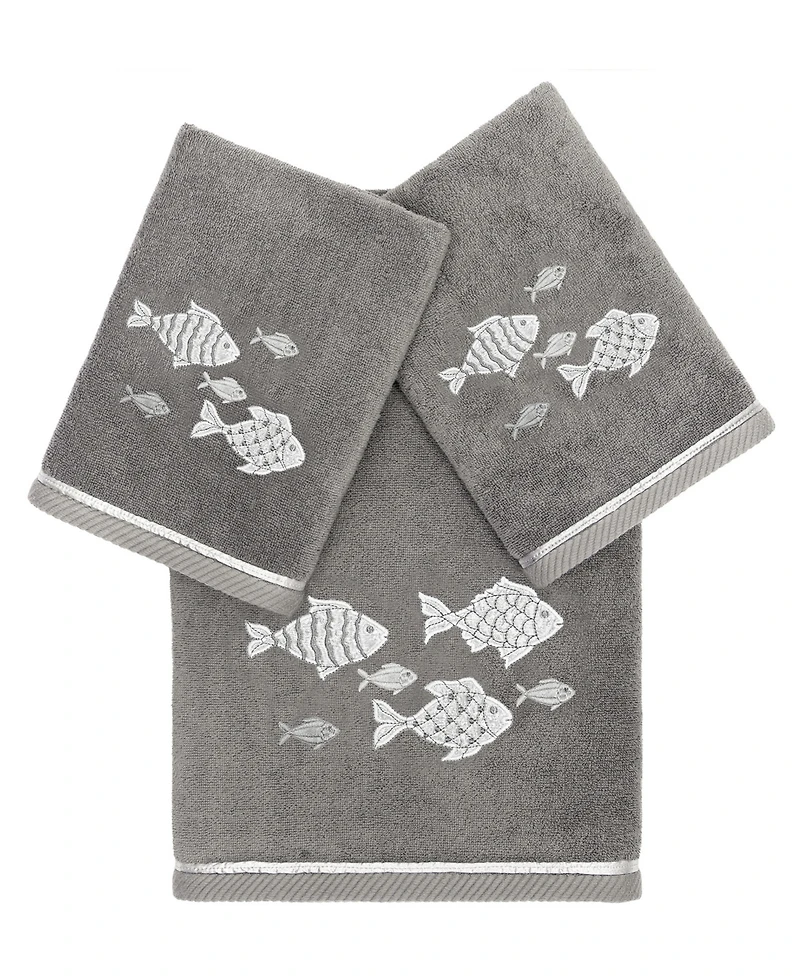 Linum Home Turkish Cotton Figi Embellished -Pc. Bath Towel Set