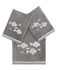 Linum Home Turkish Cotton Figi Embellished -Pc. Bath Towel Set