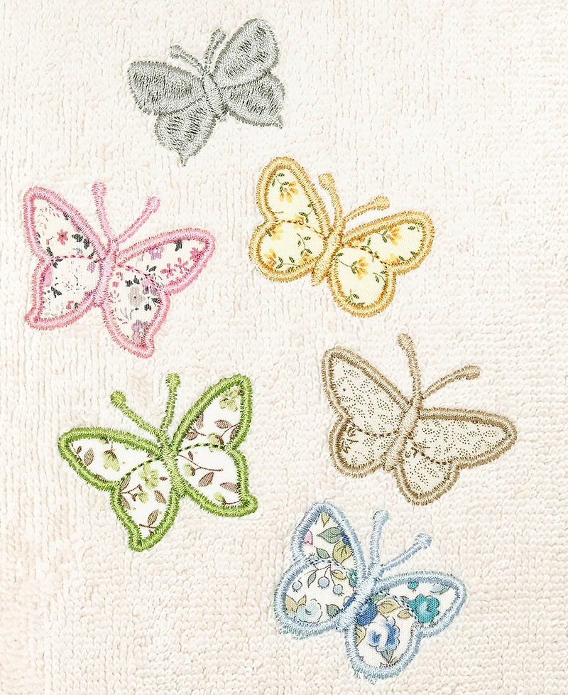 Linum Home Turkish Cotton Mariposa Embellished 2-Pc. Hand Towel Set