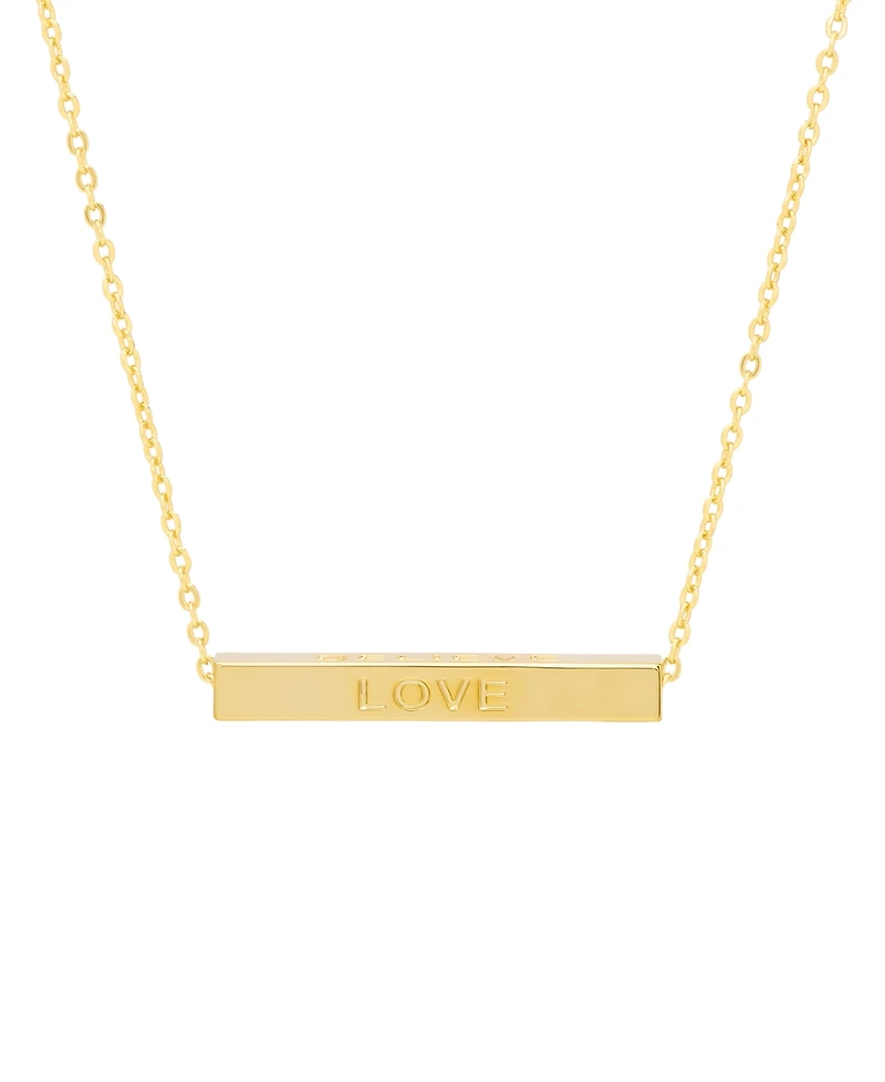 Macy's Gold Plated Love, Faith, Believe, Blessed Necklace