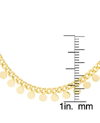 Macy's Gold Plated Dangling Discs Necklace