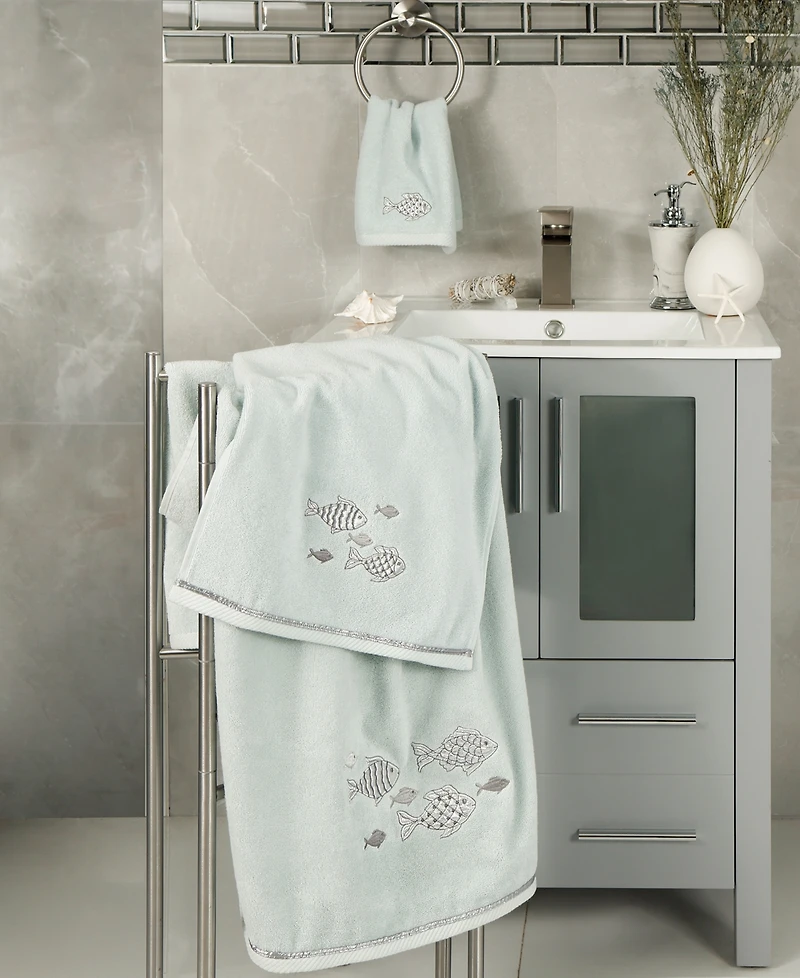 Linum Home Turkish Cotton Figi Embellished -Pc. Bath Towel Set