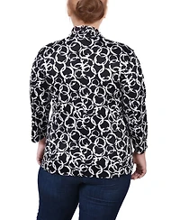 Ny Collection Plus Size 3/4 Sleeve Two-Fer Top